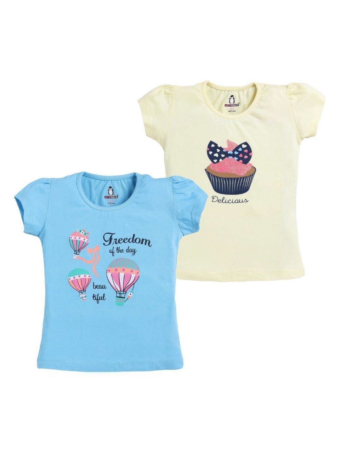 

CRAZYPENGUIN ELITE Girls 2 Printed T-shirt, Multi