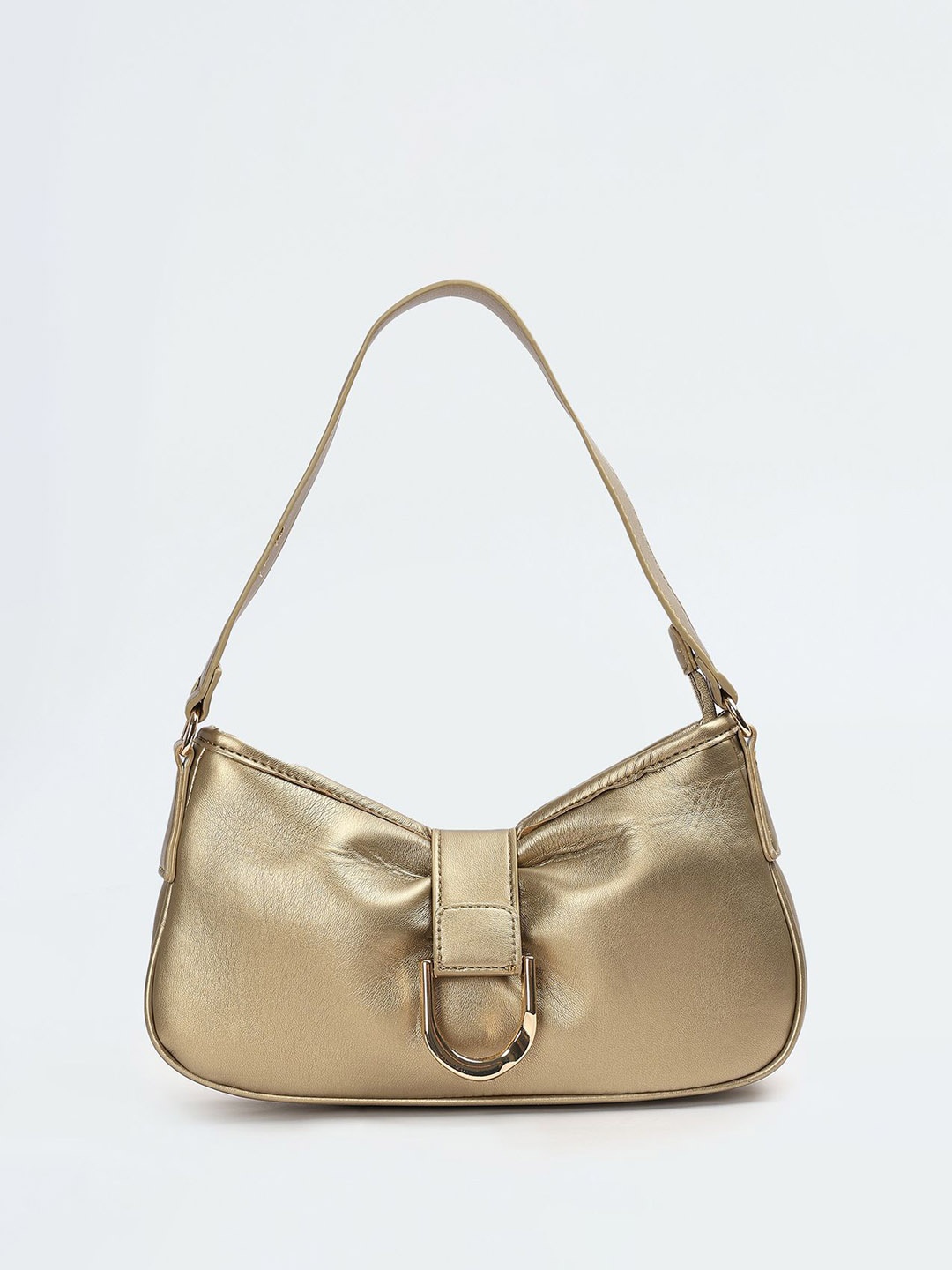 

max PU Structured Shoulder Bag, Yellow