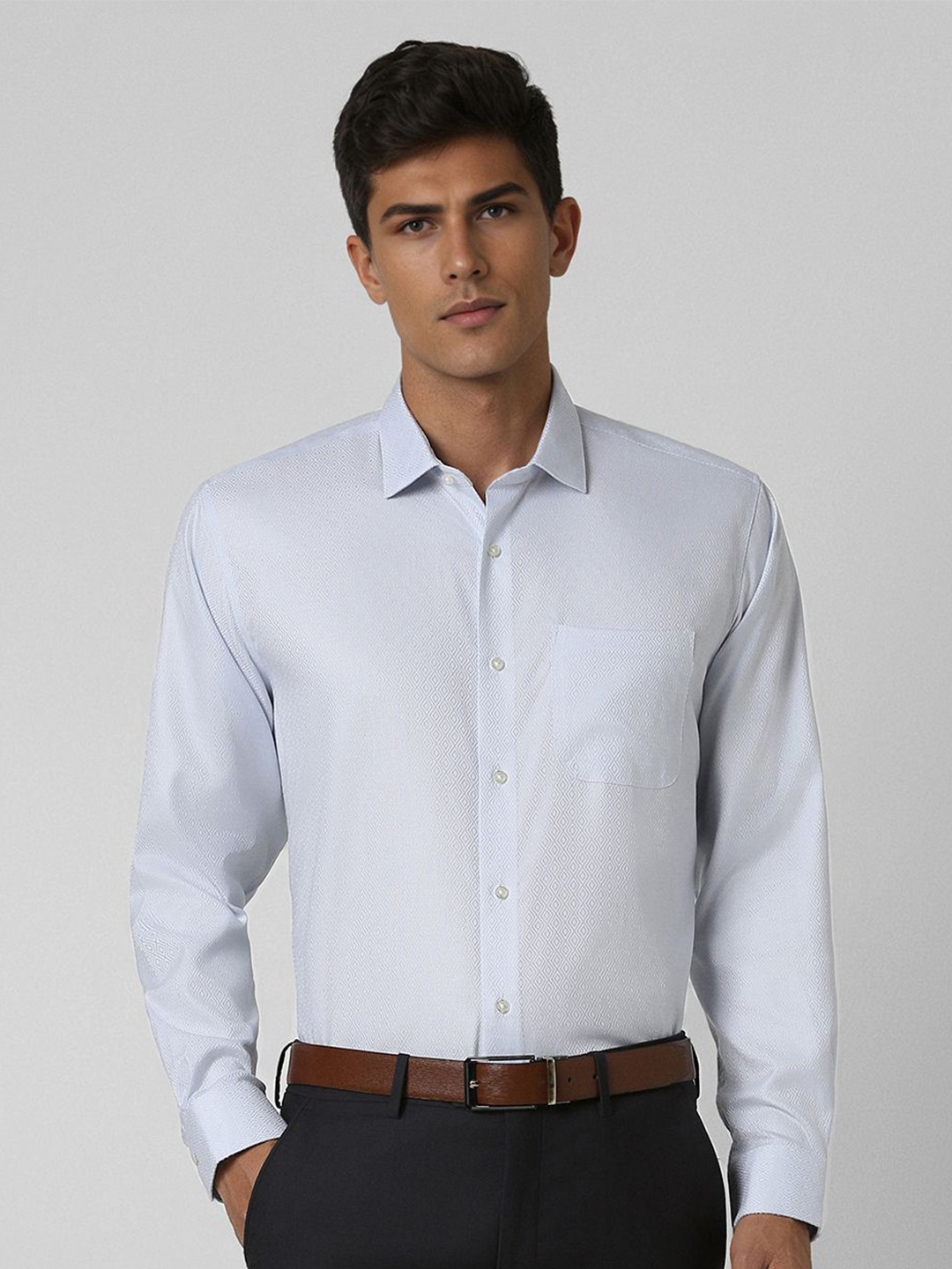 

Van Heusen Men Opaque Formal Shirt, Blue