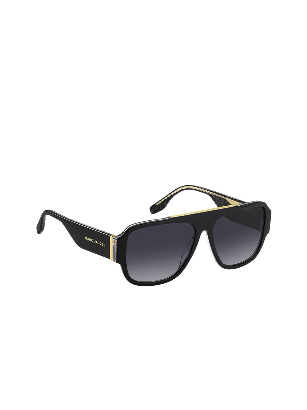 

MARC JACOBS Men Rectangle Sunglasses with UV Protected Lens-2069581EI579O, Black