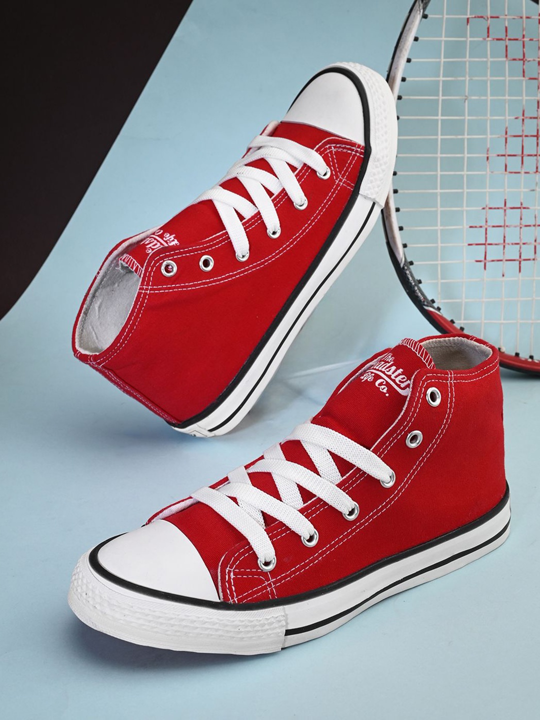 

The Roadster Lifestyle Co Women Vulcanised Comfortable Lace Up Casual Sneakers, Red