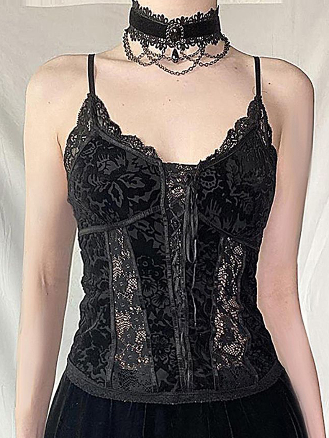 

StyleCast x Revolte Women Self Design Regular Top, Black