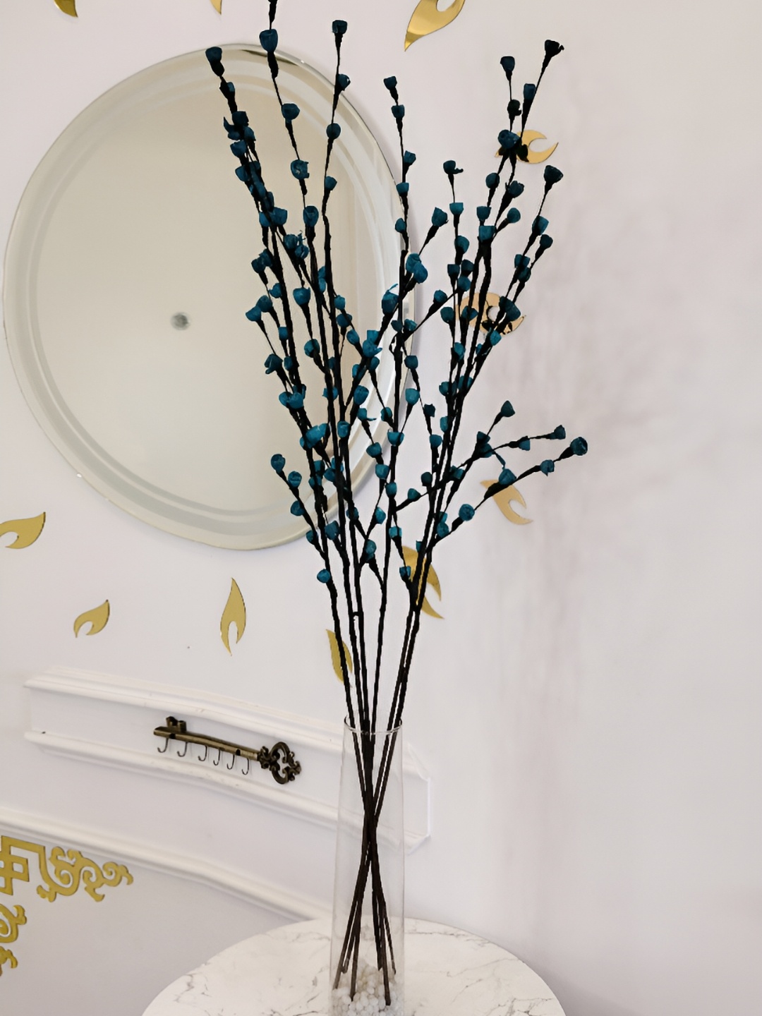 

Myntra Elegant Homes Blue 1 Bunch Rose Artificial Flower