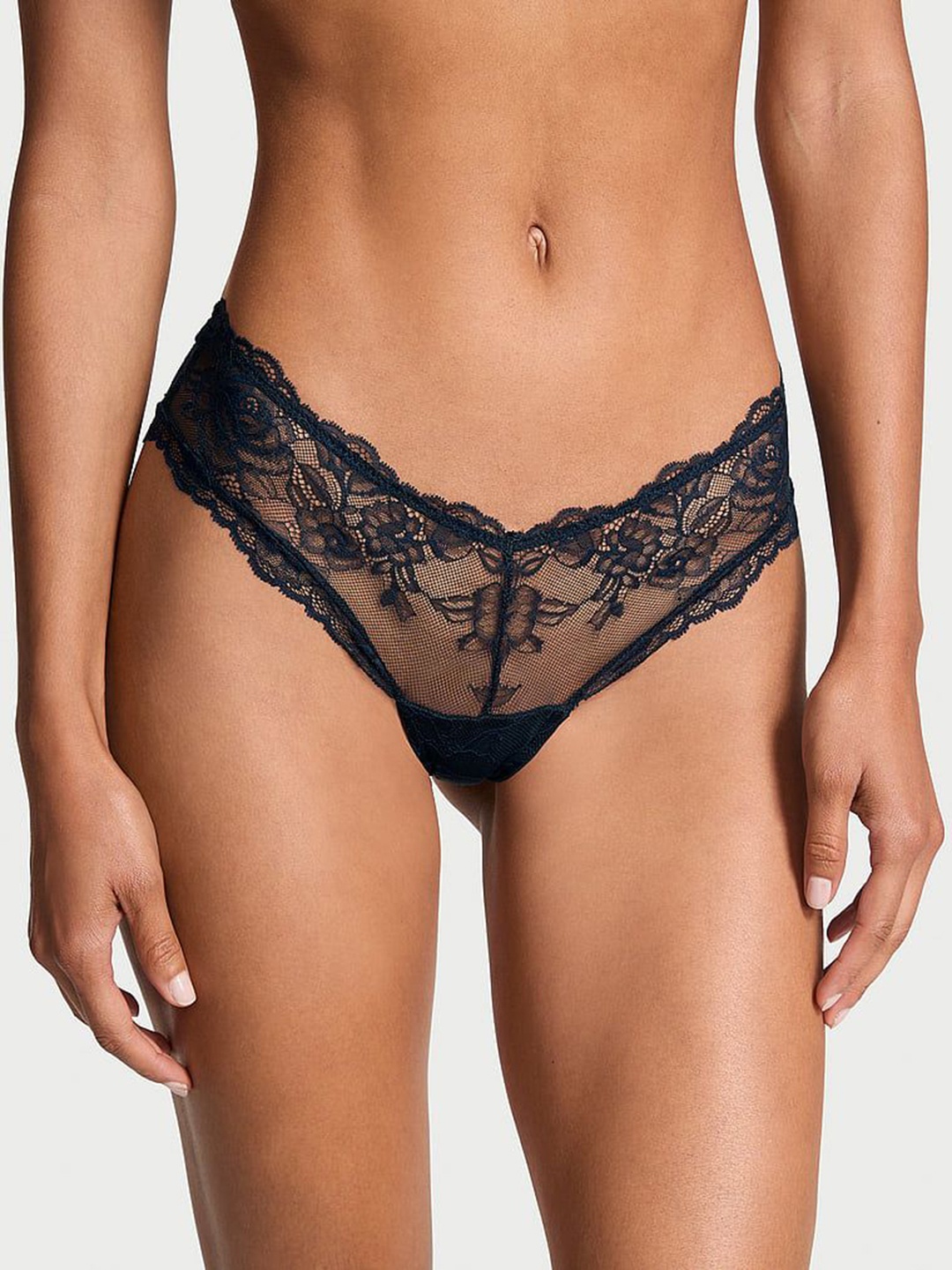 

Victoria's Secret Women Lace Low-Rise Seamless Bikini Brief 1125330195L7, Blue