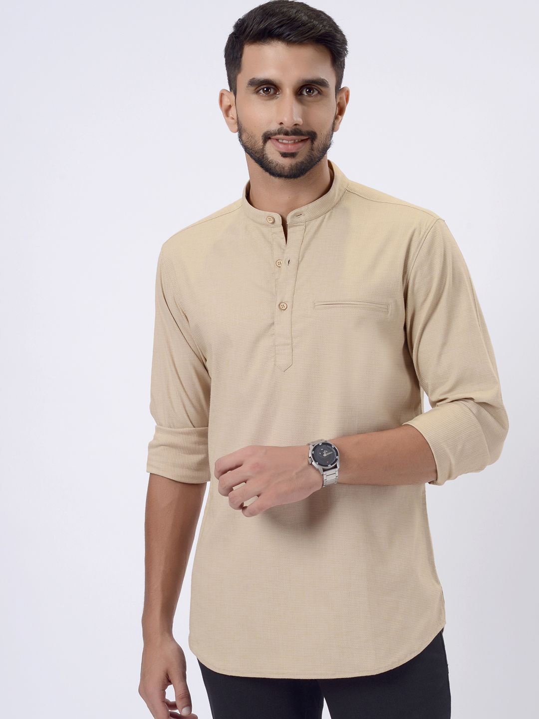 

JADE BLUE Men Opaque Casual Shirt, Beige