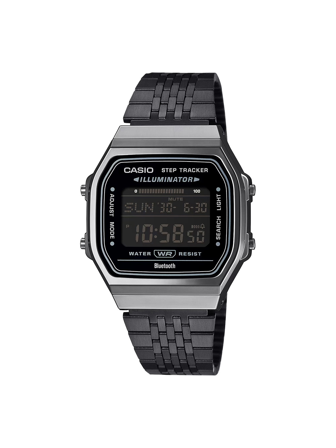 

CASIO Unisex Dial & Stainless Steel Cuff Straps Digital Chronograph Watch D367, Black