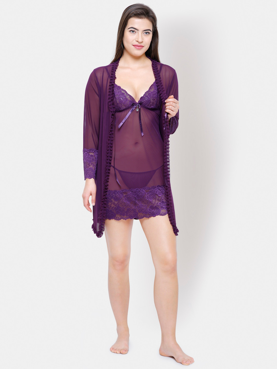 

NOIRA Women Shoulder Straps Baby Doll, Purple