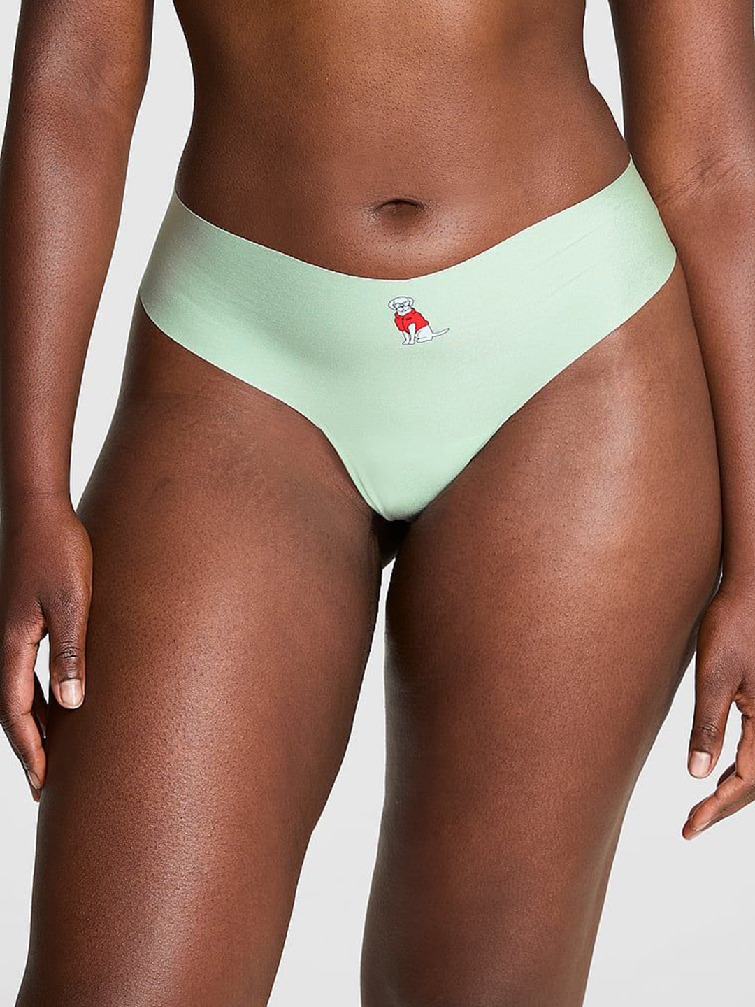 

Victoria's Secret Women Anti Microbial Low Rise Thong Briefs - 112467206A4I, Green