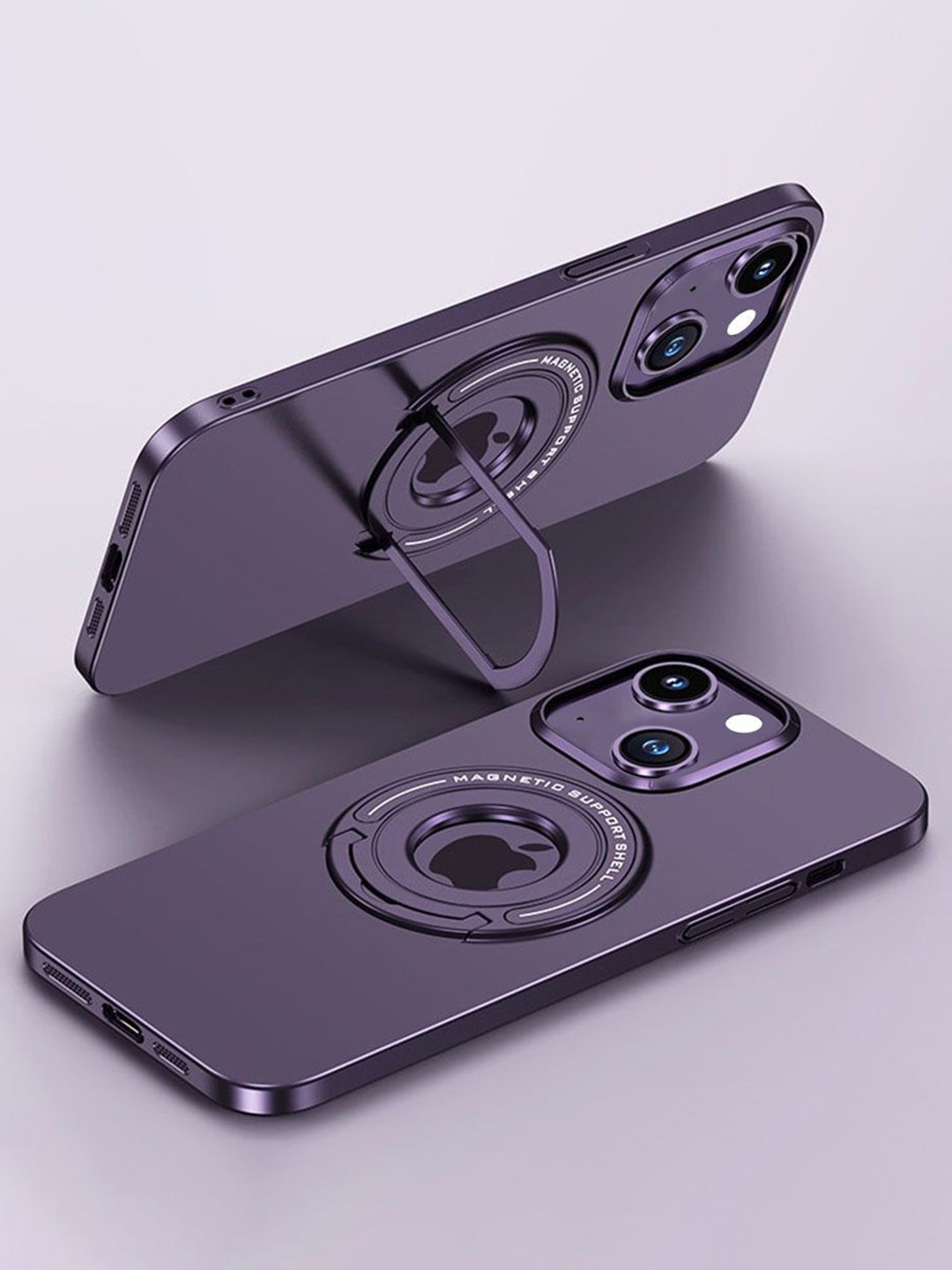 

Luxury Kase Solid Printed iPhone 13 Back Case Mobile Accessories, Purple