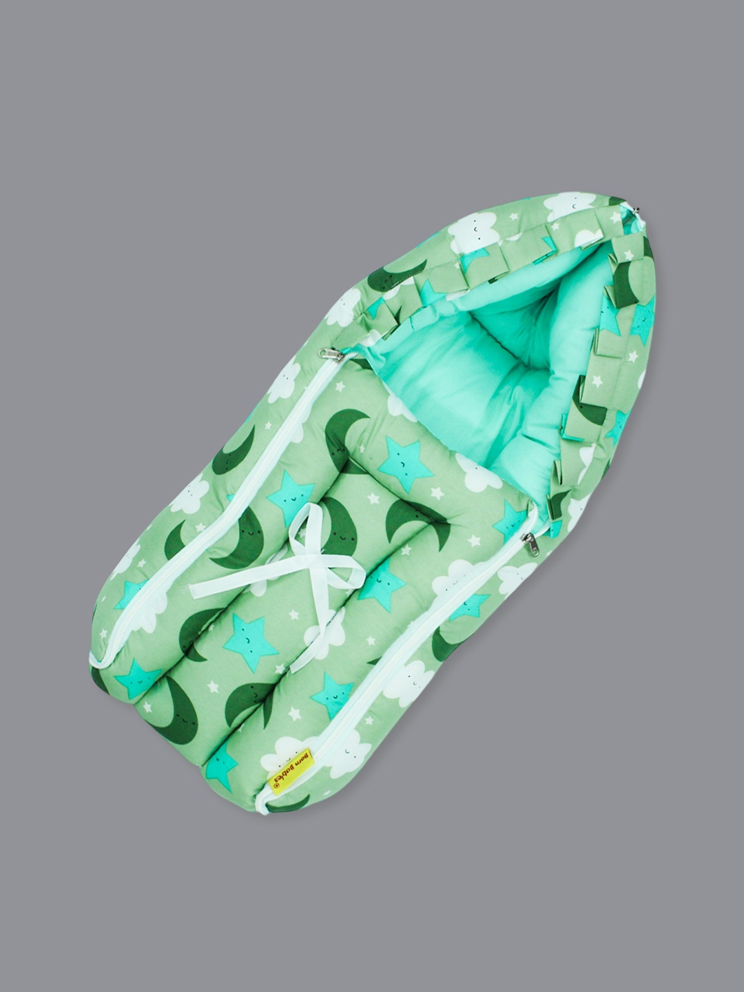 

Born Babies Kids Printed Cotton Sleeping Bag, Green