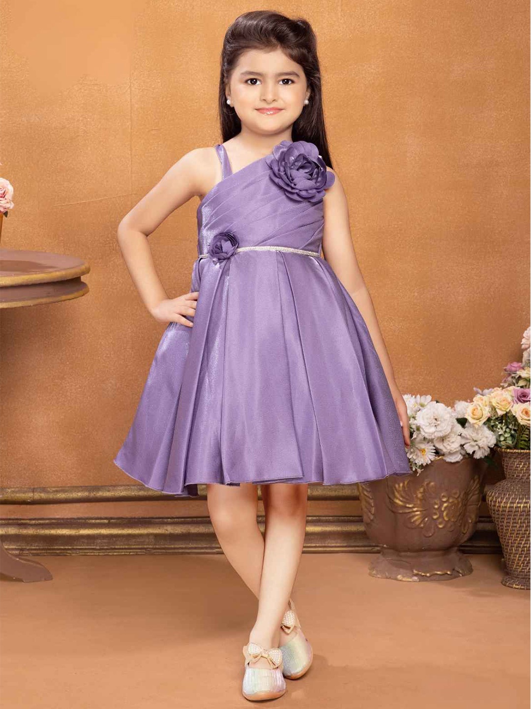 

Lagorii Girls Embellished Fit & Flare Dress, Lavender