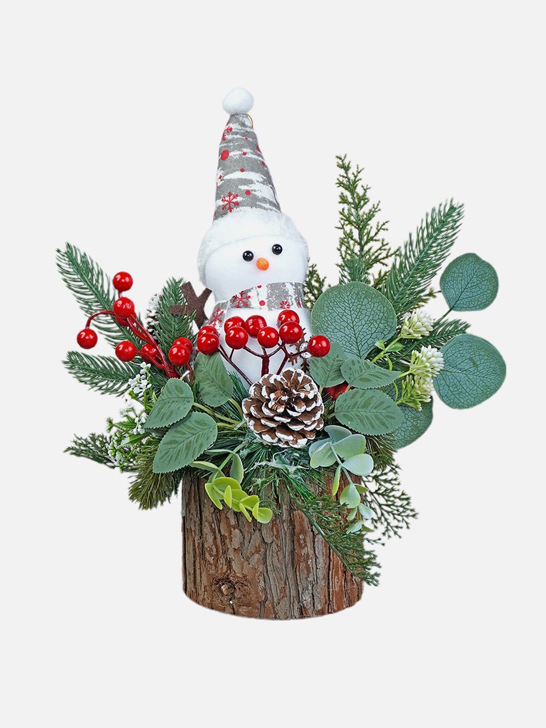 

Little Surprise Box LLP Green & Red Wooden Christmas Snowman Festive Decor