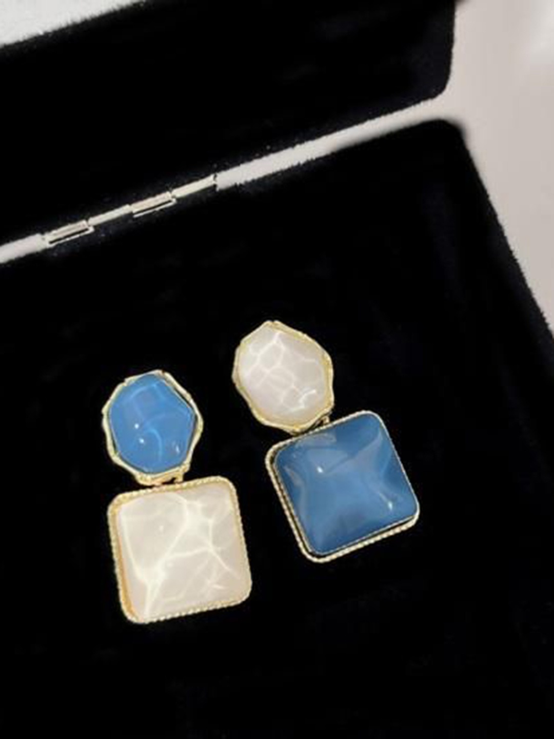 

Palli Creation Square Hoop Earrings, Blue