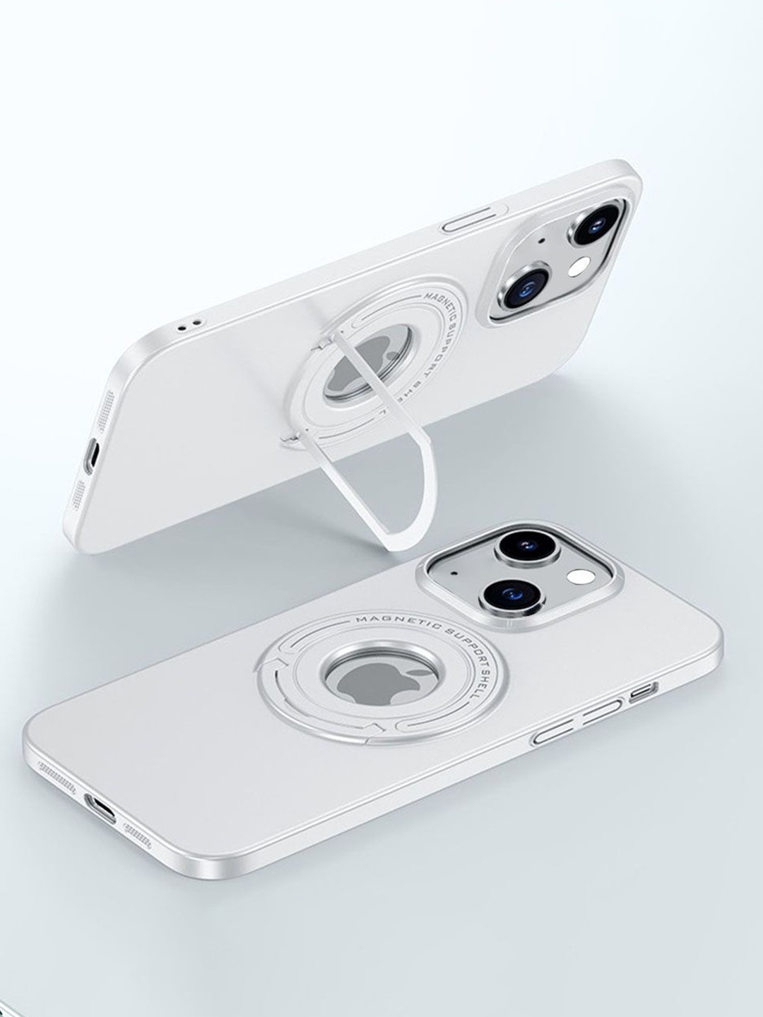 

Luxury Kase Solid Printed iPhone 13 Back Case Mobile Accessories, White