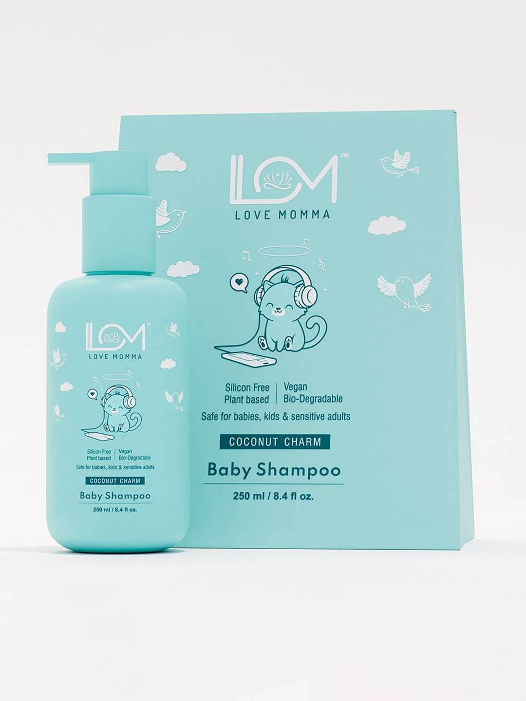 

Love Momma Coconut Charm Silicon Free Vegan Baby Shampoo - 250ml, Sea green
