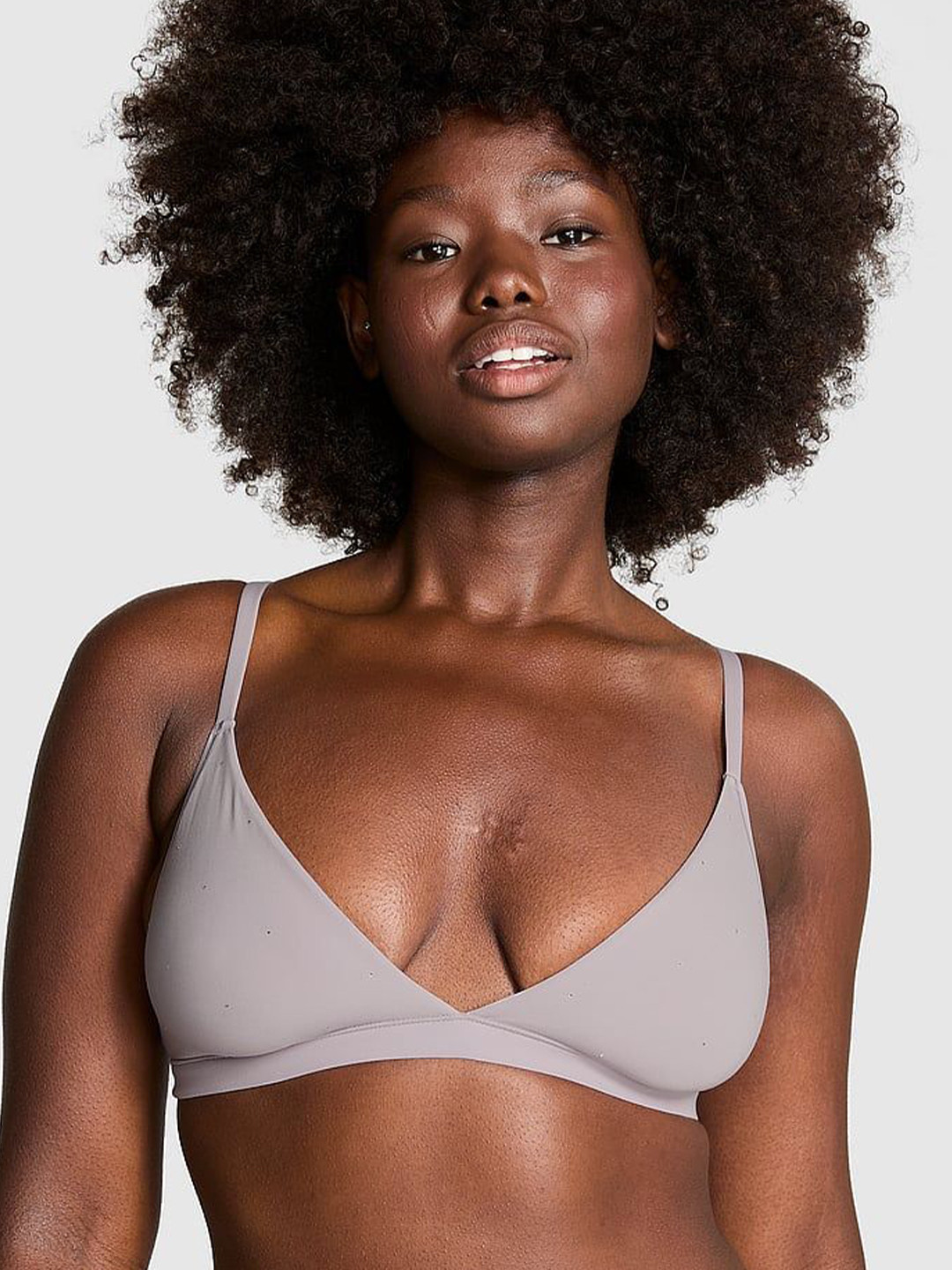 

Victoria's Secret Women Bralette Medium Coverage Bra, Grey