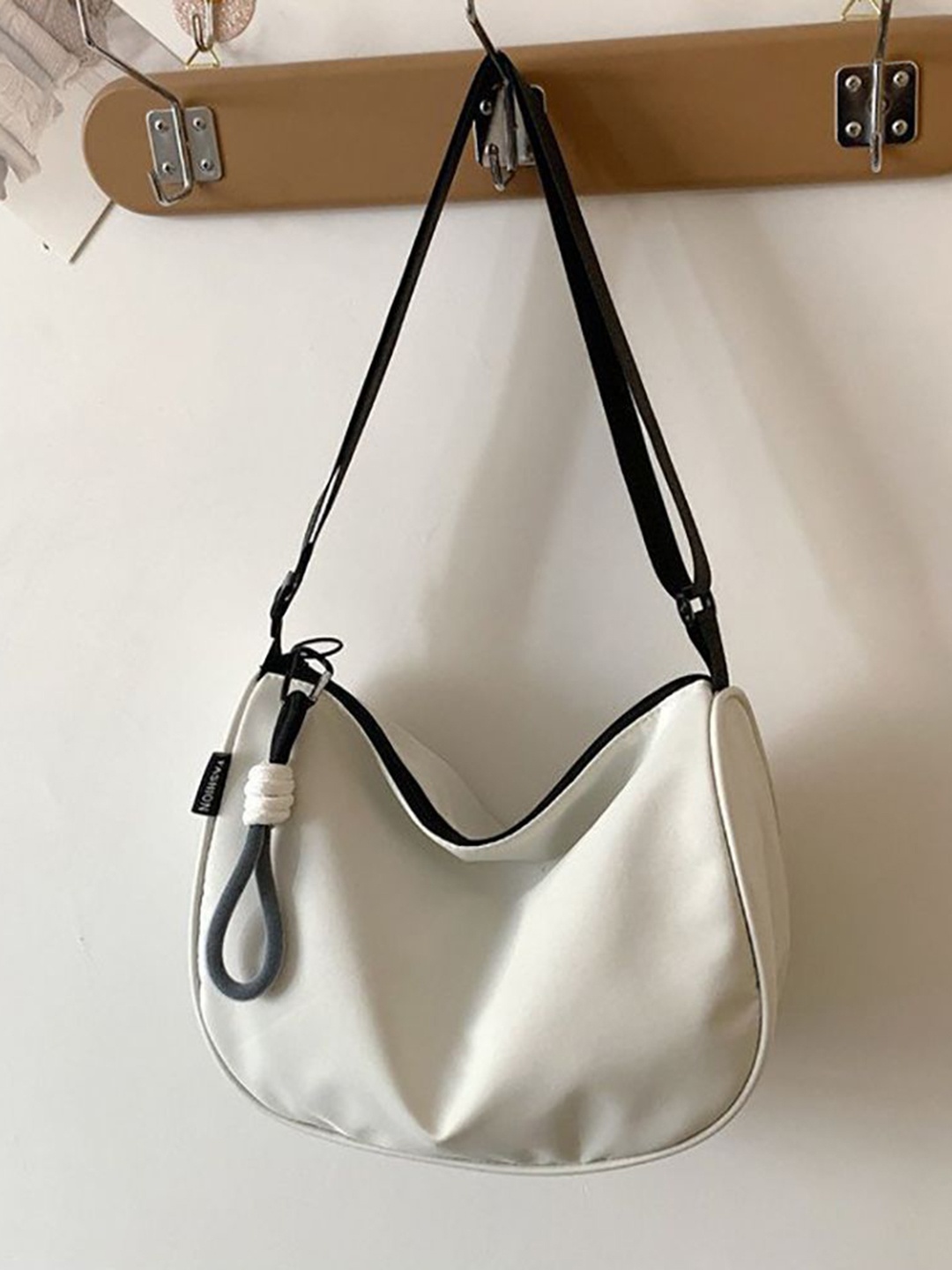 

StyleCast x Revolte Half Moon Hobo Bag, White