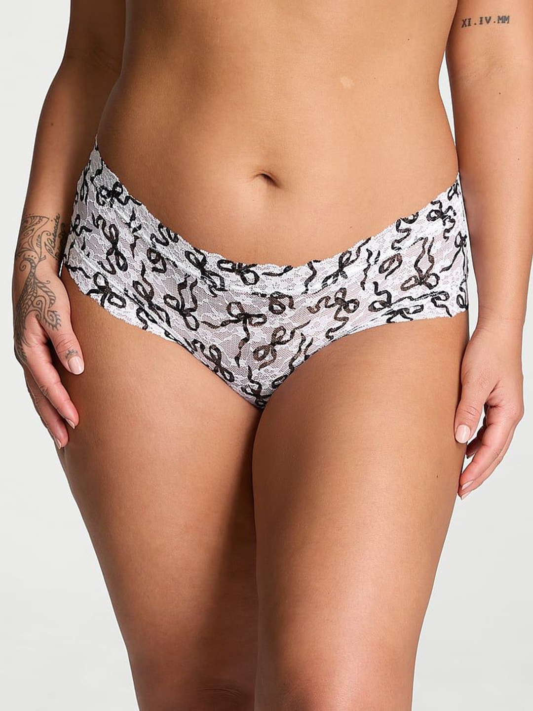 

Victoria's Secret Women The Lacie Posey Lace Cheeky Basic Briefs, White
