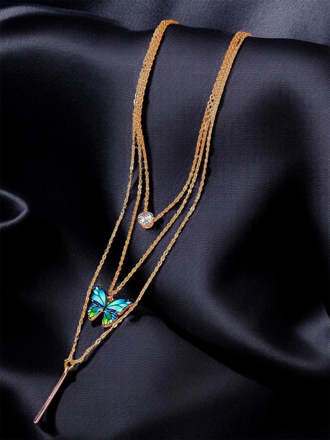 

FEMMIBELLA Gold-Plated Layered Necklace