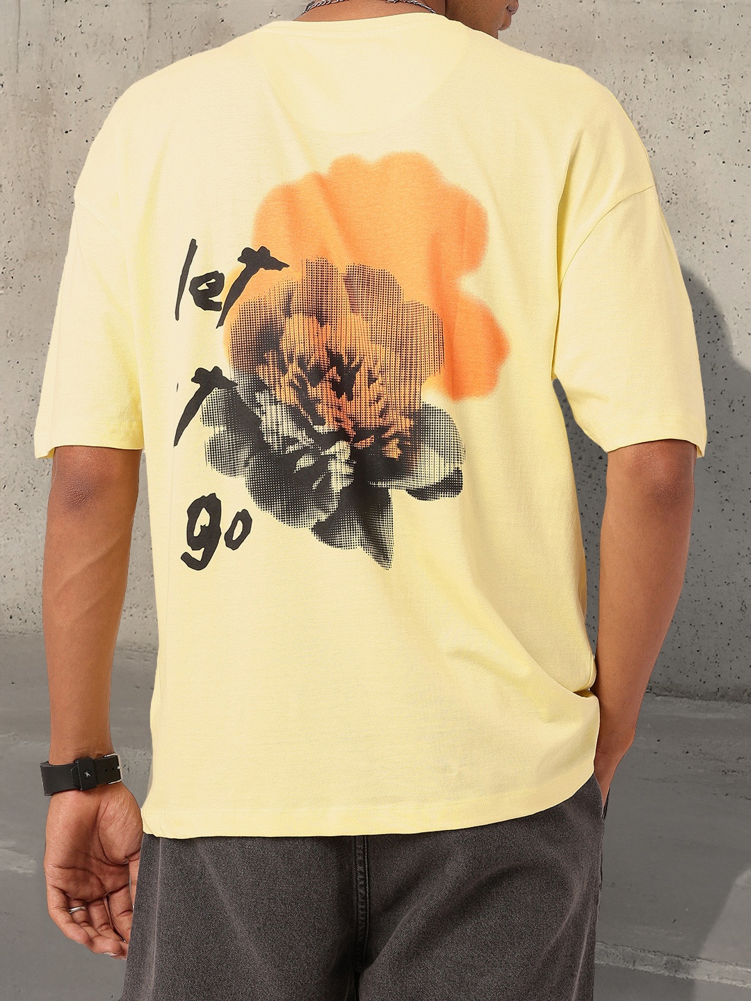 

Kook N Keech Urban Bloom Printed Oversized T-shirt, Yellow