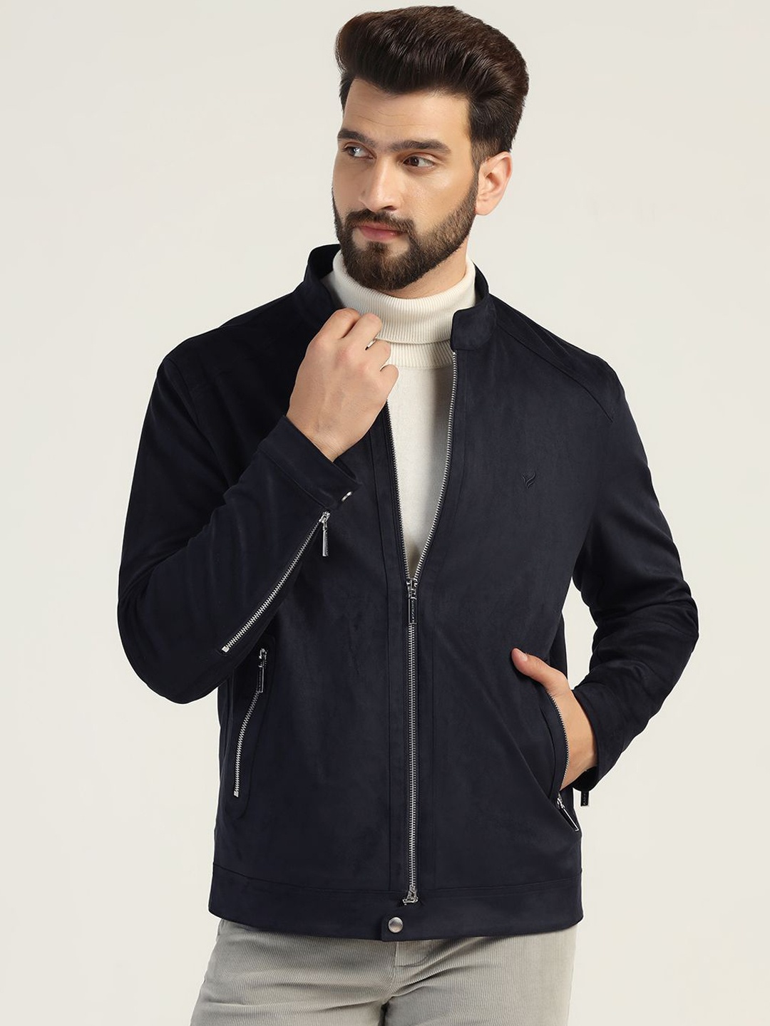 

Blackberrys Men Open Front Jacket, Navy blue