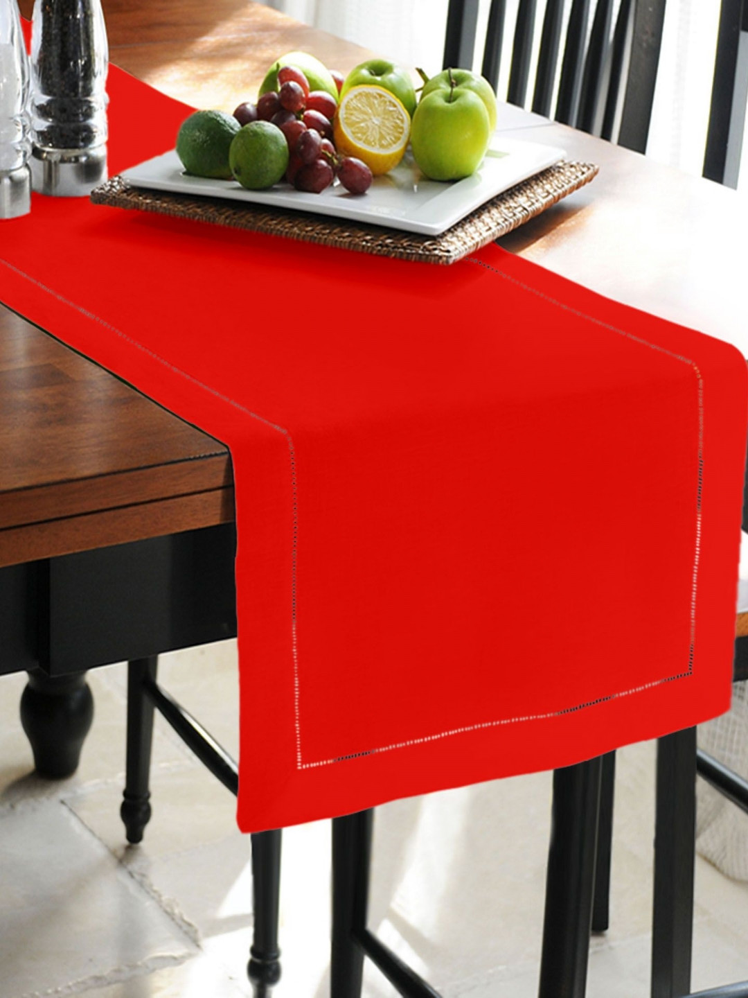 

Lushomes Red Rectangular Table Runner