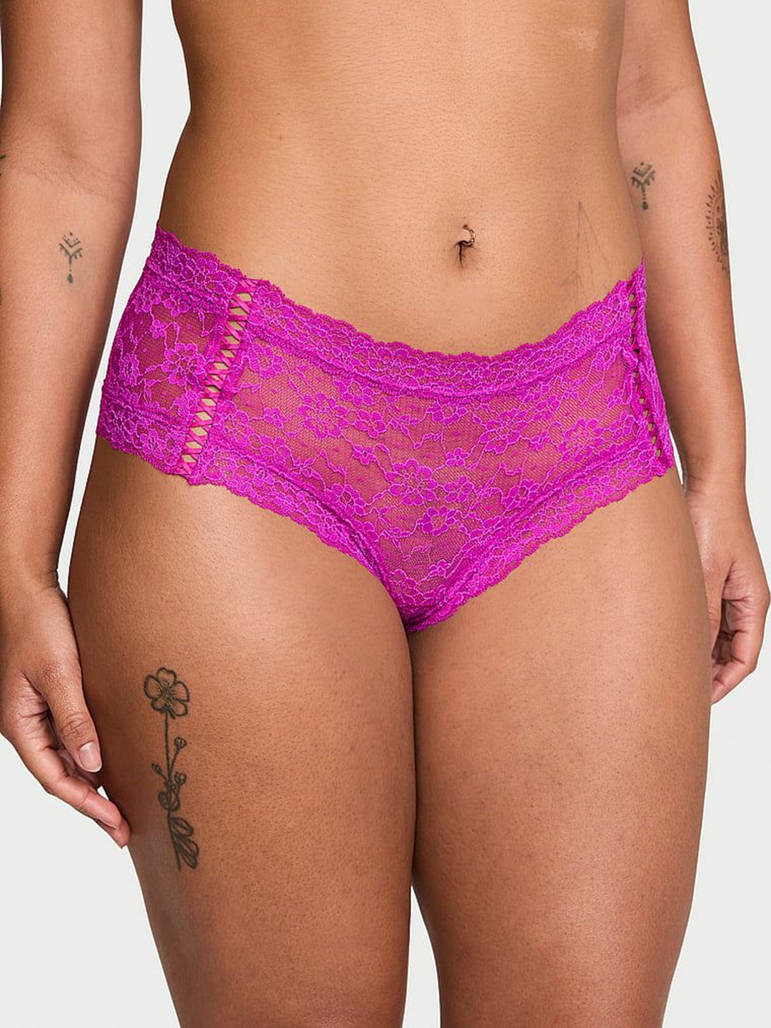 

Victoria's Secret Women Low-Rise Basic Self-Designed Lace-Up Briefs, Pink