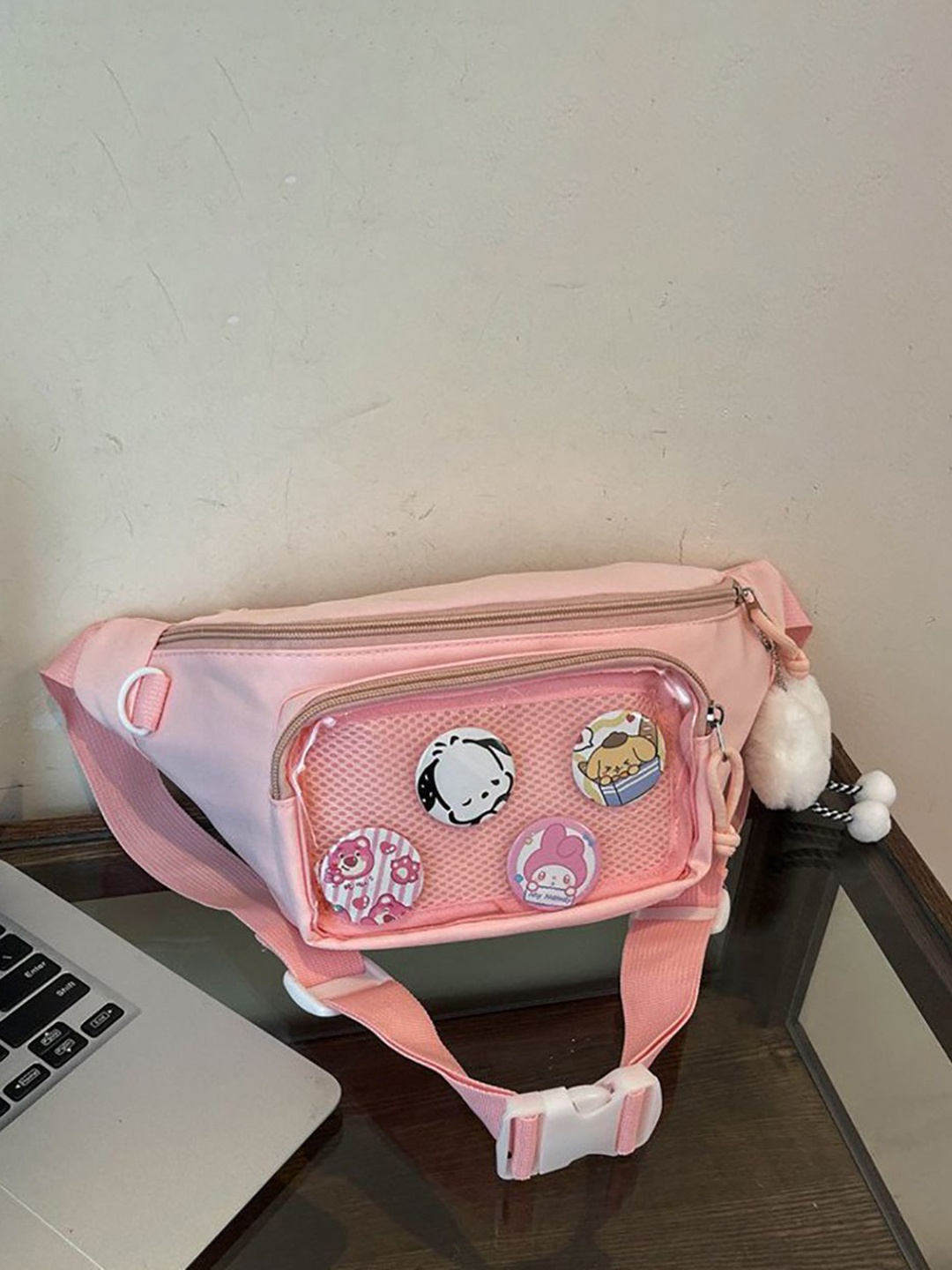 

StyleCast x Revolte Hobo Bag with Applique, Pink