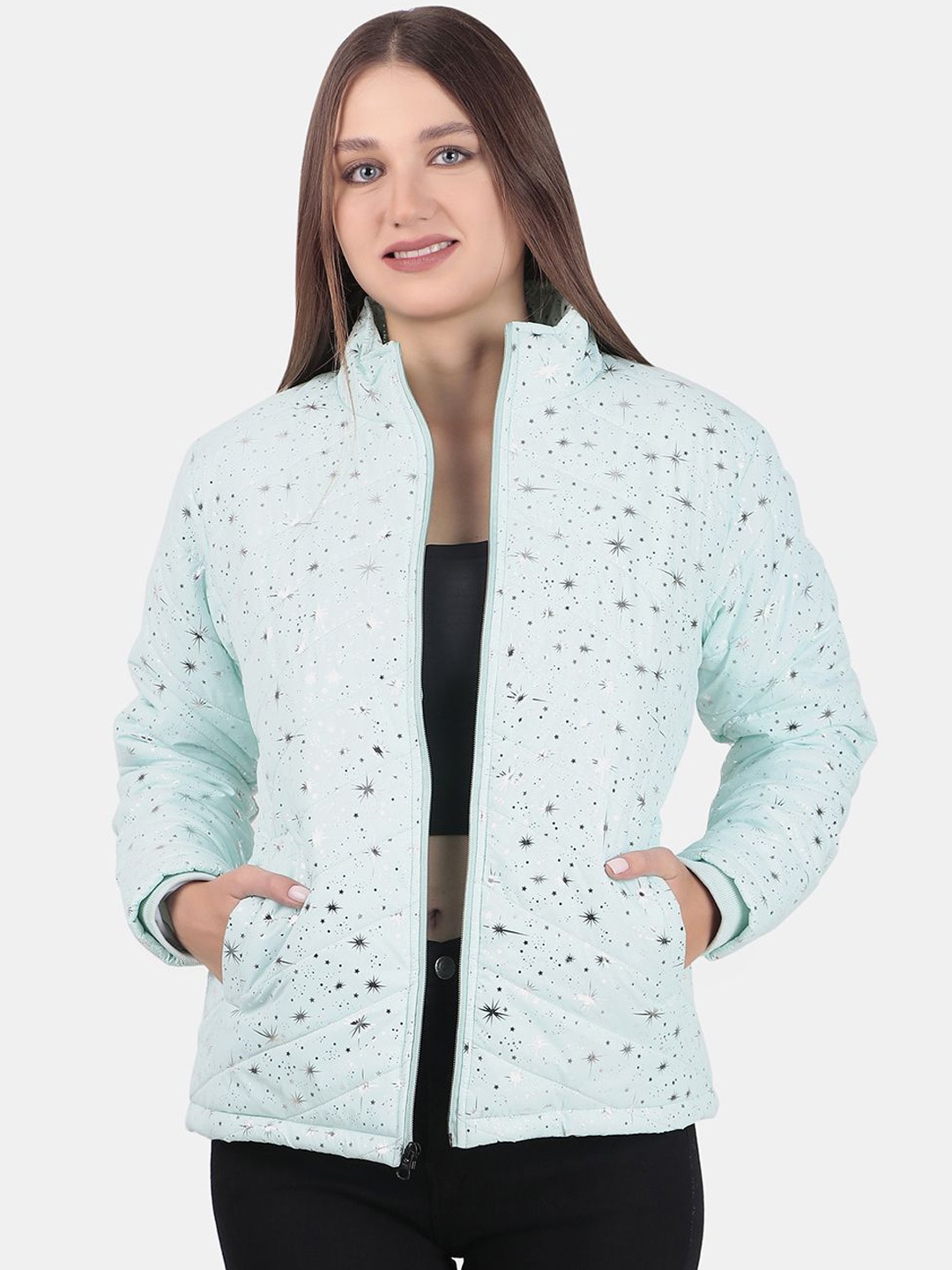 

WELL QUALITY Women Lightweight Puffer Jacket, Blue