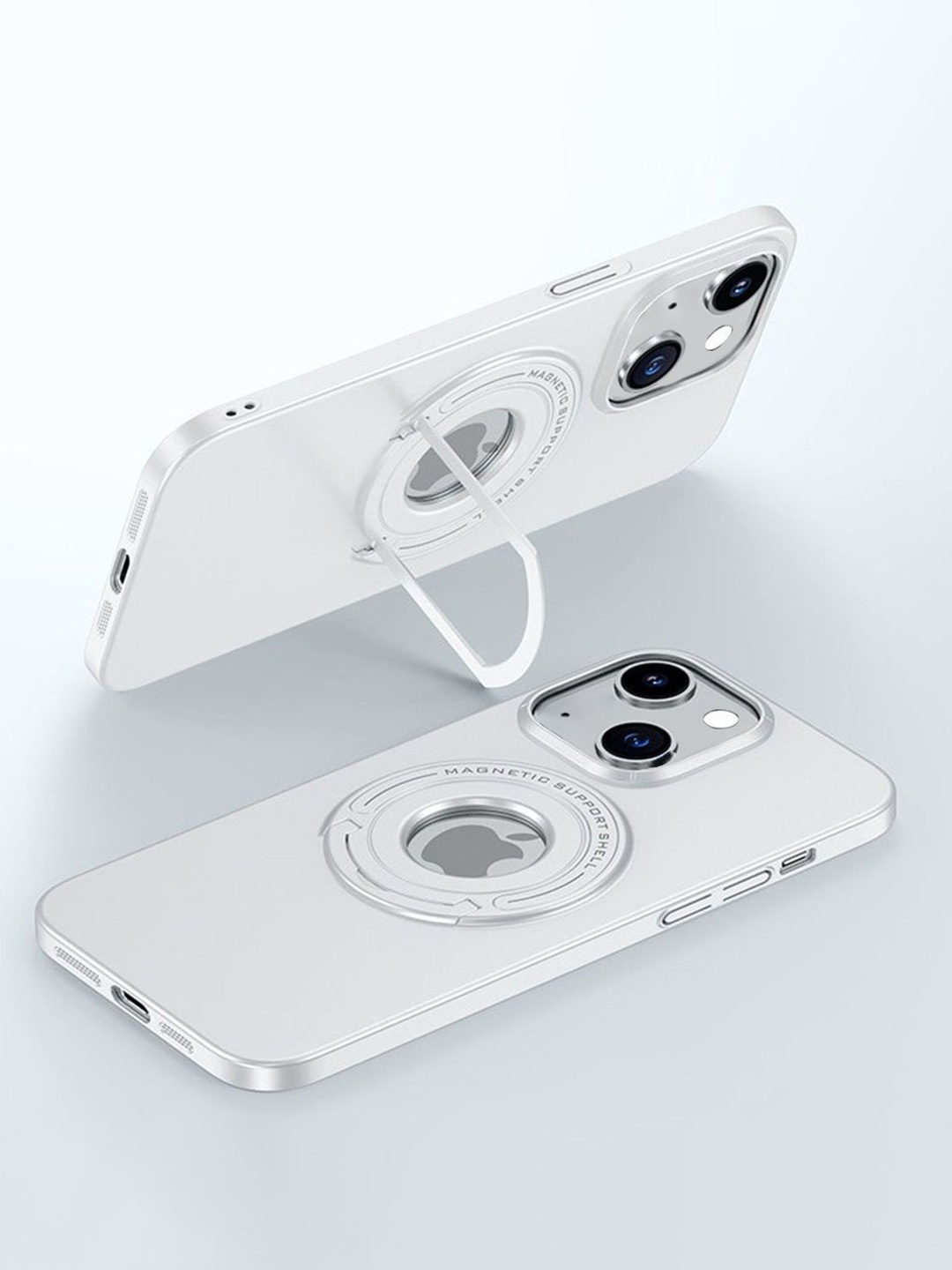 

Luxury Kase Solid Printed iPhone 14 Plus Back Case Mobile Accessories, White