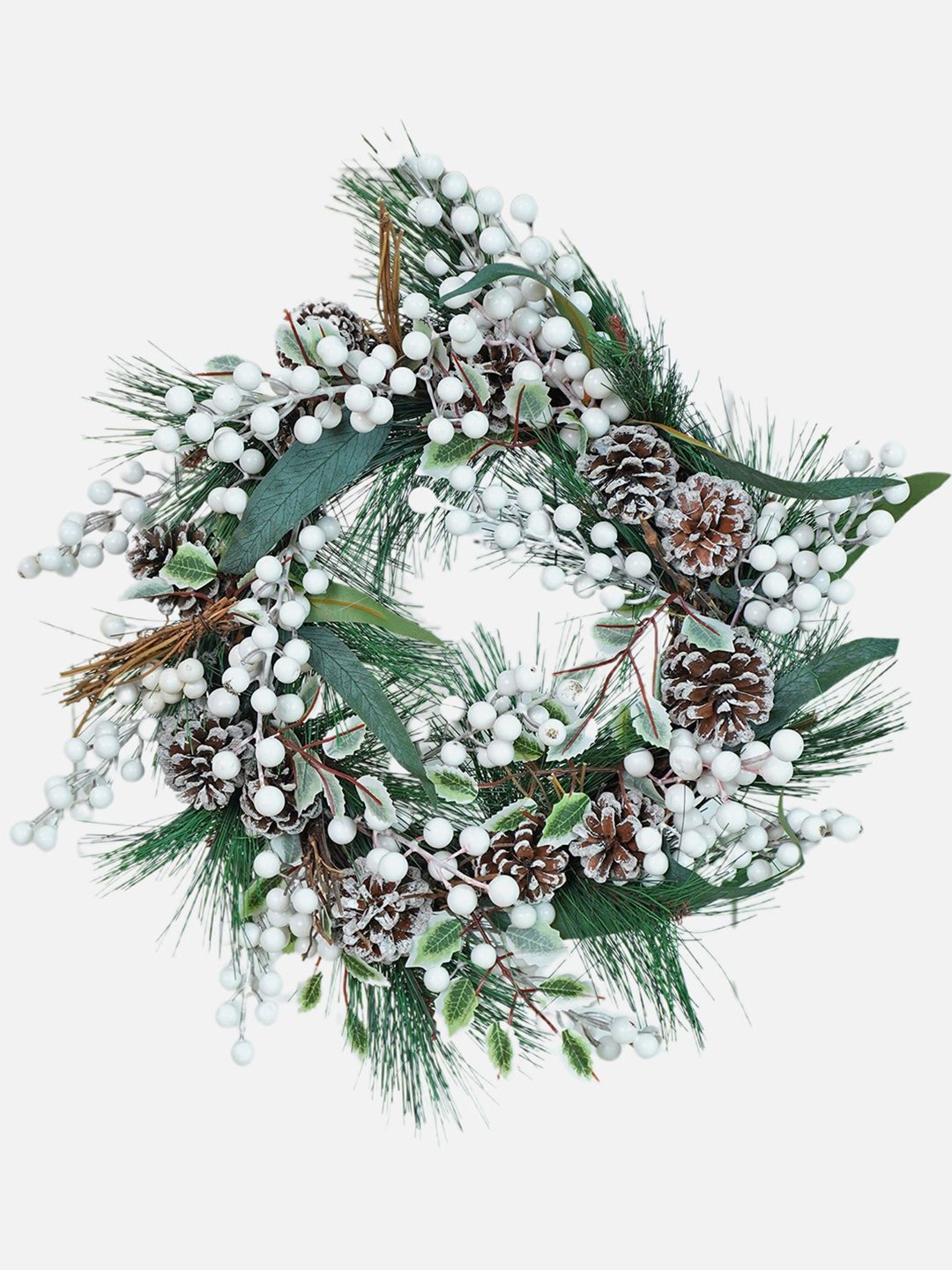 

Little Surprise Box LLP Green & White Christmas Wreath For Door Wall