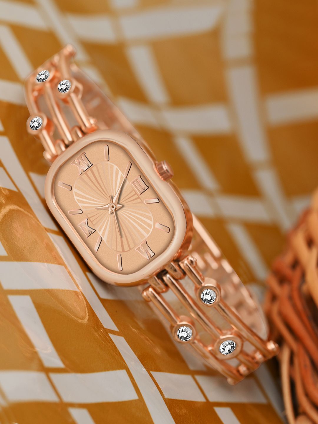 

Killer Women Dial & Bracelet Style Straps Reset Time Analogue Watch HOBKL-108-RG, Rose gold