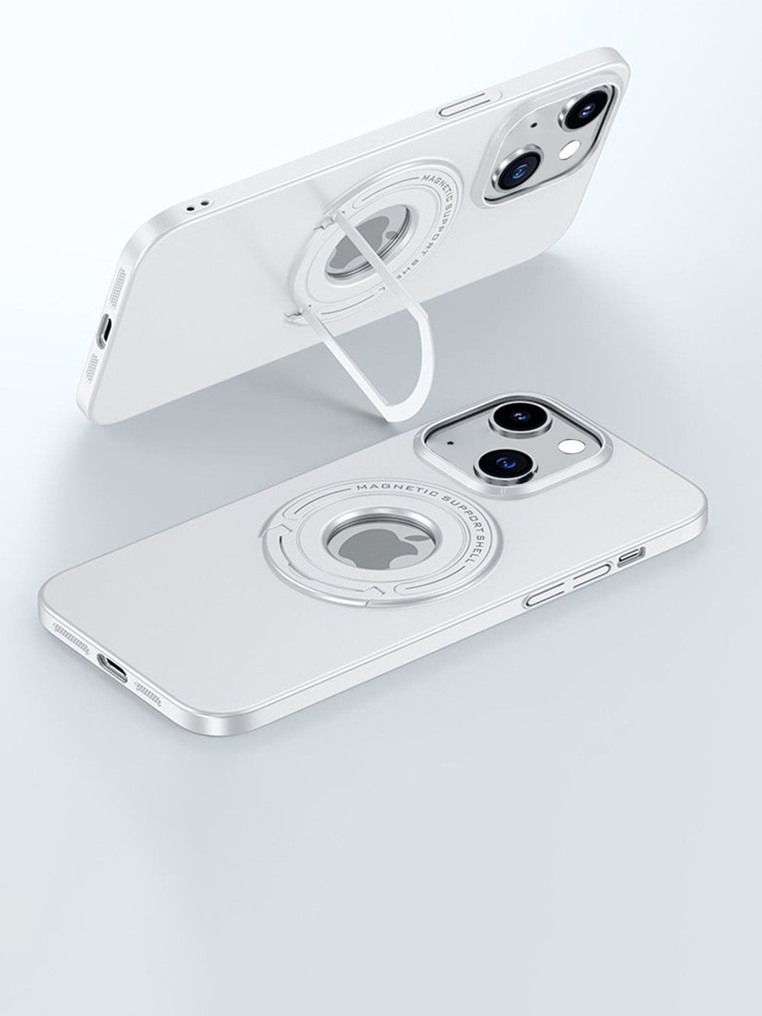 

Luxury Kase Solid Printed iPhone 14 Back Case Mobile Accessories, White