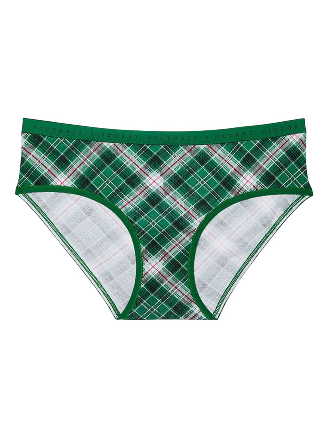 

Victoria's Secret Women Printed Checked Mid Rise Hipster Briefs, Green