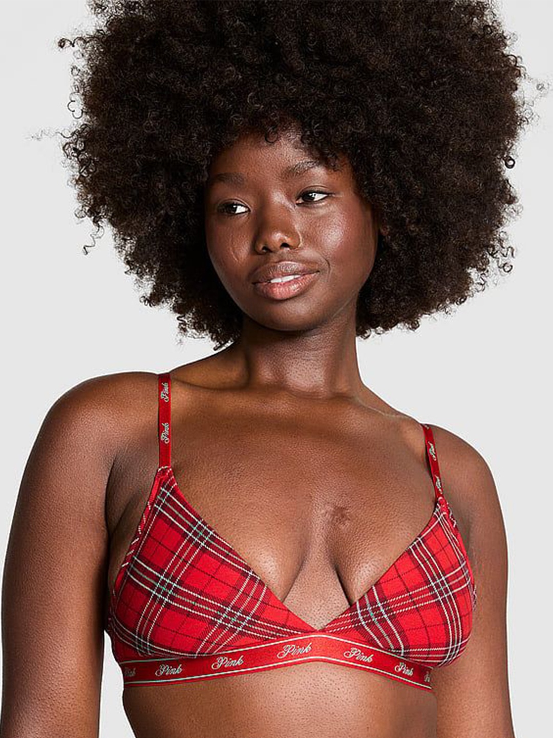 

Victoria's Secret Women Medium Coverage Non Padded Bralette Bra, Red