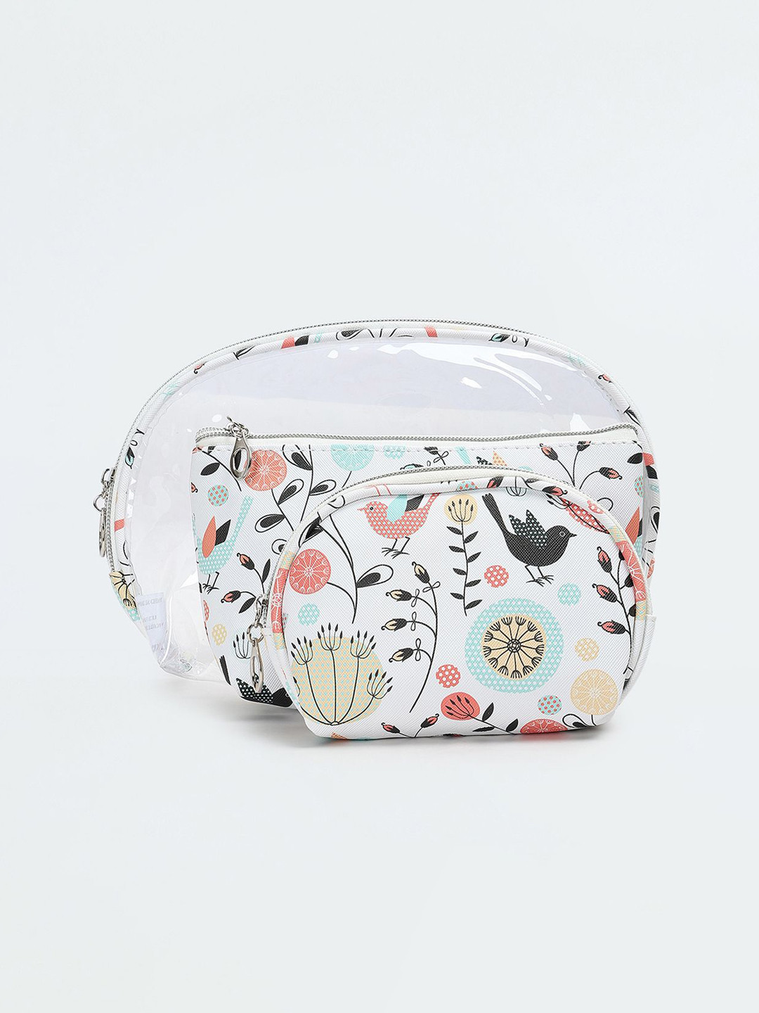 

max Set of 3 Other Prints Pouch Travel Accessory, White