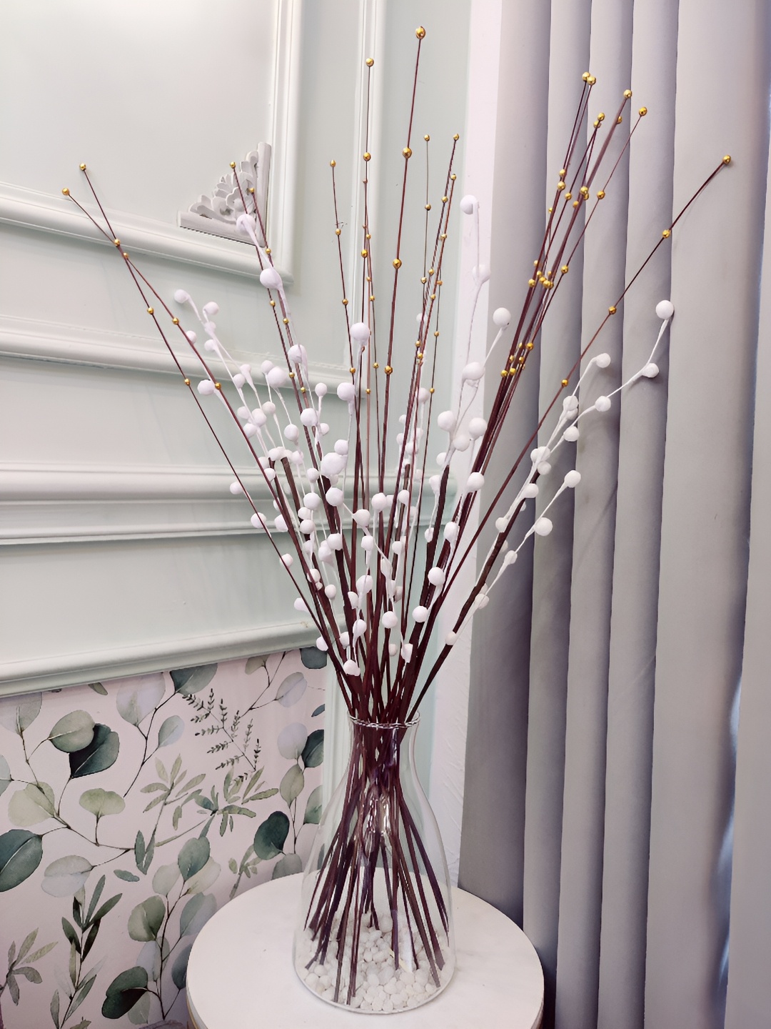 

Myntra Elegant Homes White 1 Bunch Berry Bonsai Artificial Flower