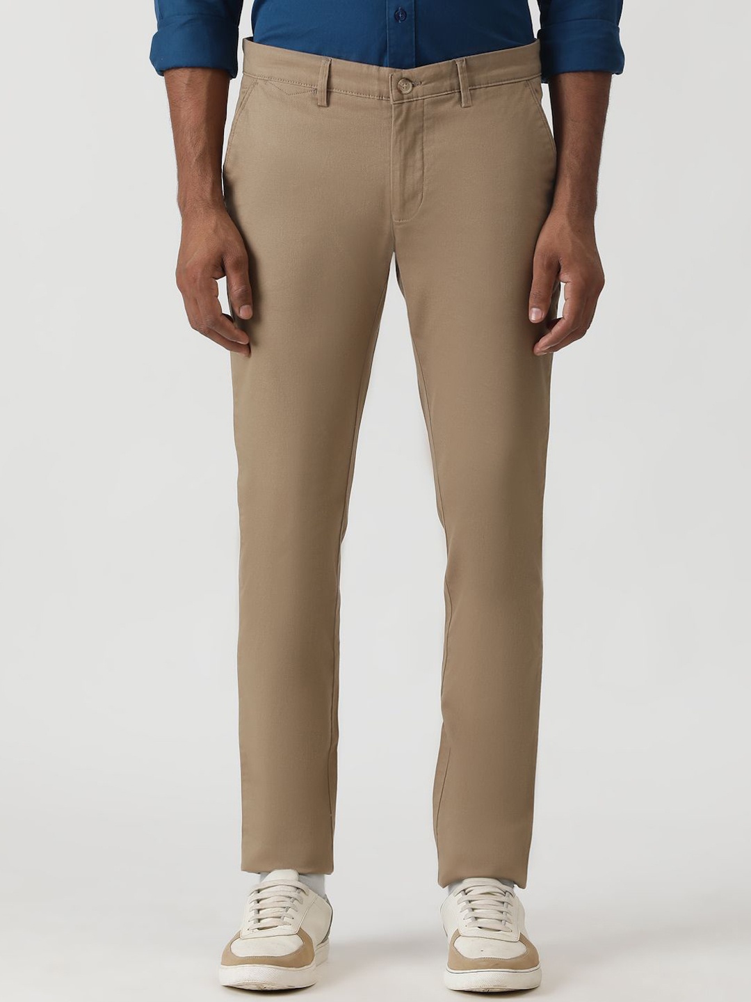 

Greenfibre Men Slim Fit Regular Trousers, Khaki