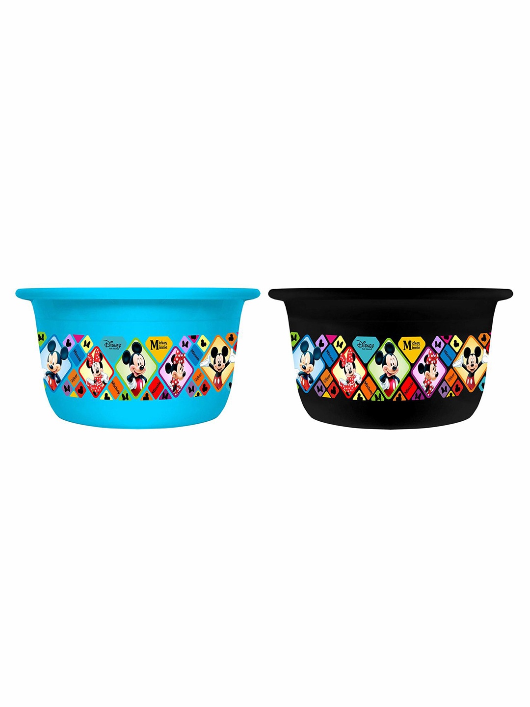 

Kuber Industries Blue & Black 2 piece Ethnic Motifs Plastic Bath Accessories Set