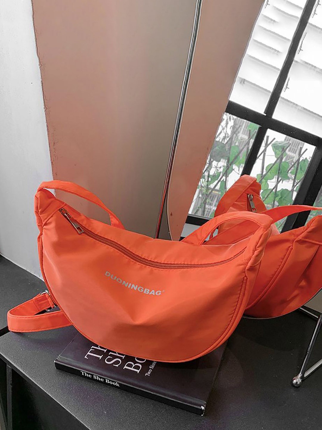 

StyleCast x Revolte Half Moon Hobo Bag, Orange