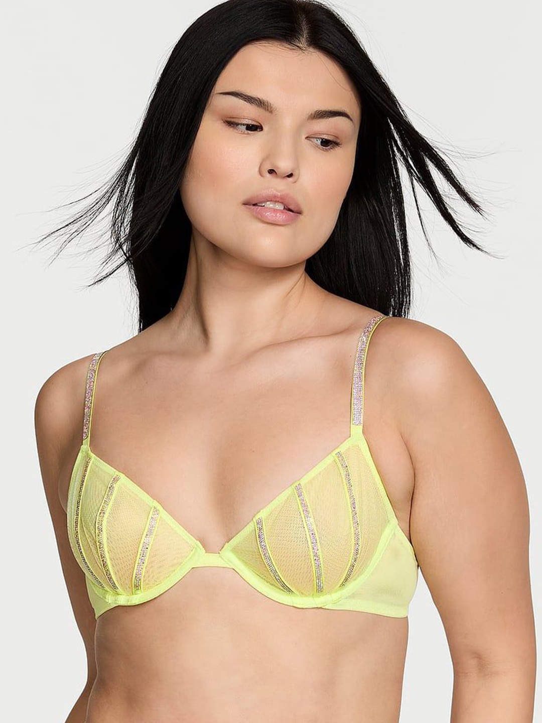 

Victoria's Secret Women Medium Coverage Cut and Sew Underwired Bra, Yellow