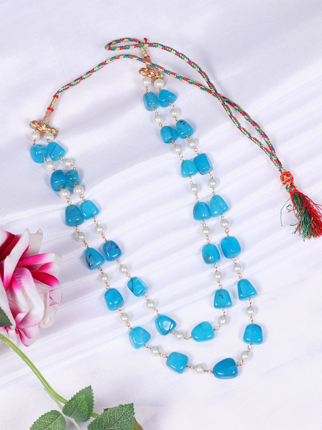 

Raj Gems Sterling Silver Necklace, Blue