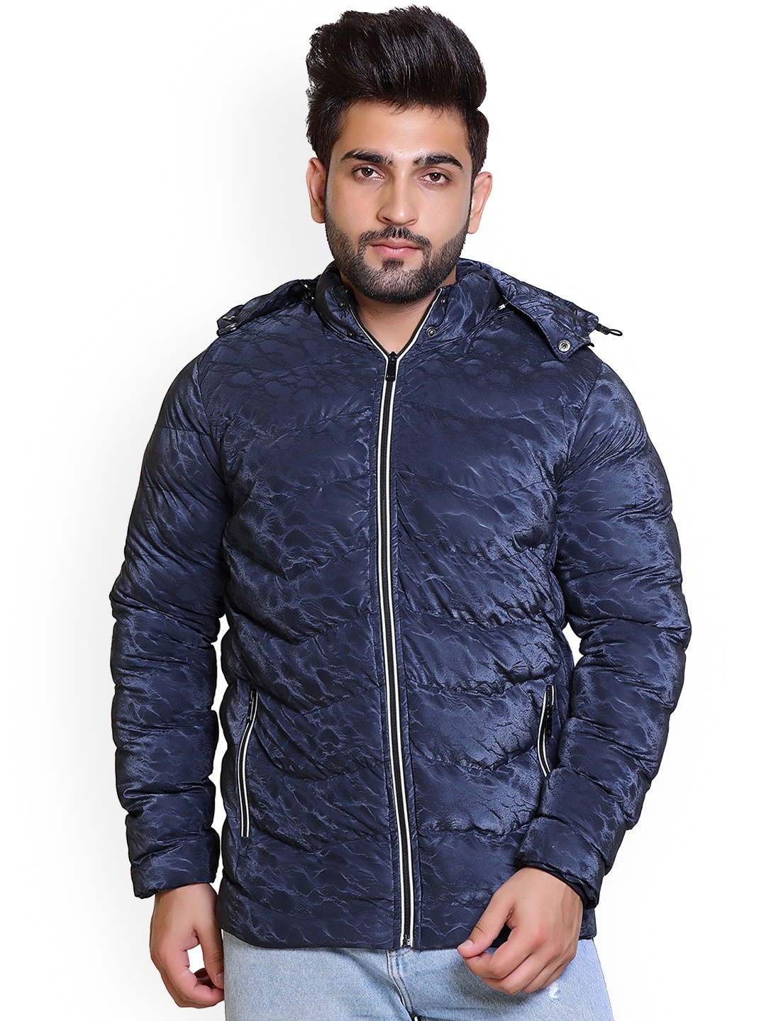 

BAESD Men Water Resistant Outdoor Puffer Jacket, Navy blue