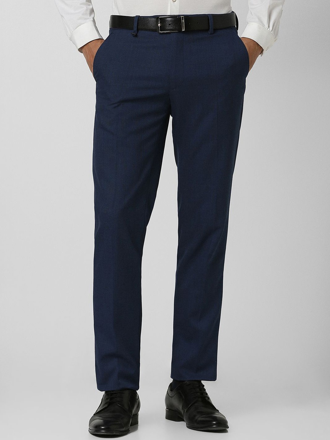 

Van Heusen Men Slim Fit Mid-Rise Trouser, Navy blue