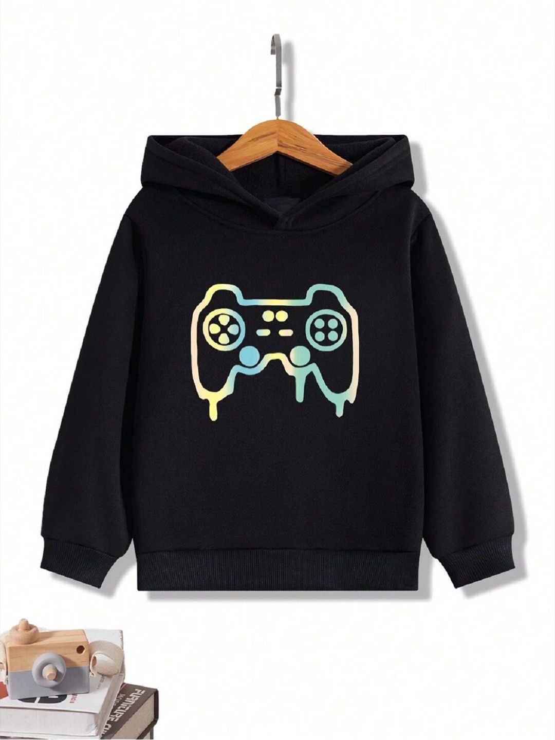 

BAESD Boys Graphic Printed Cotton Sweatshirt, Black