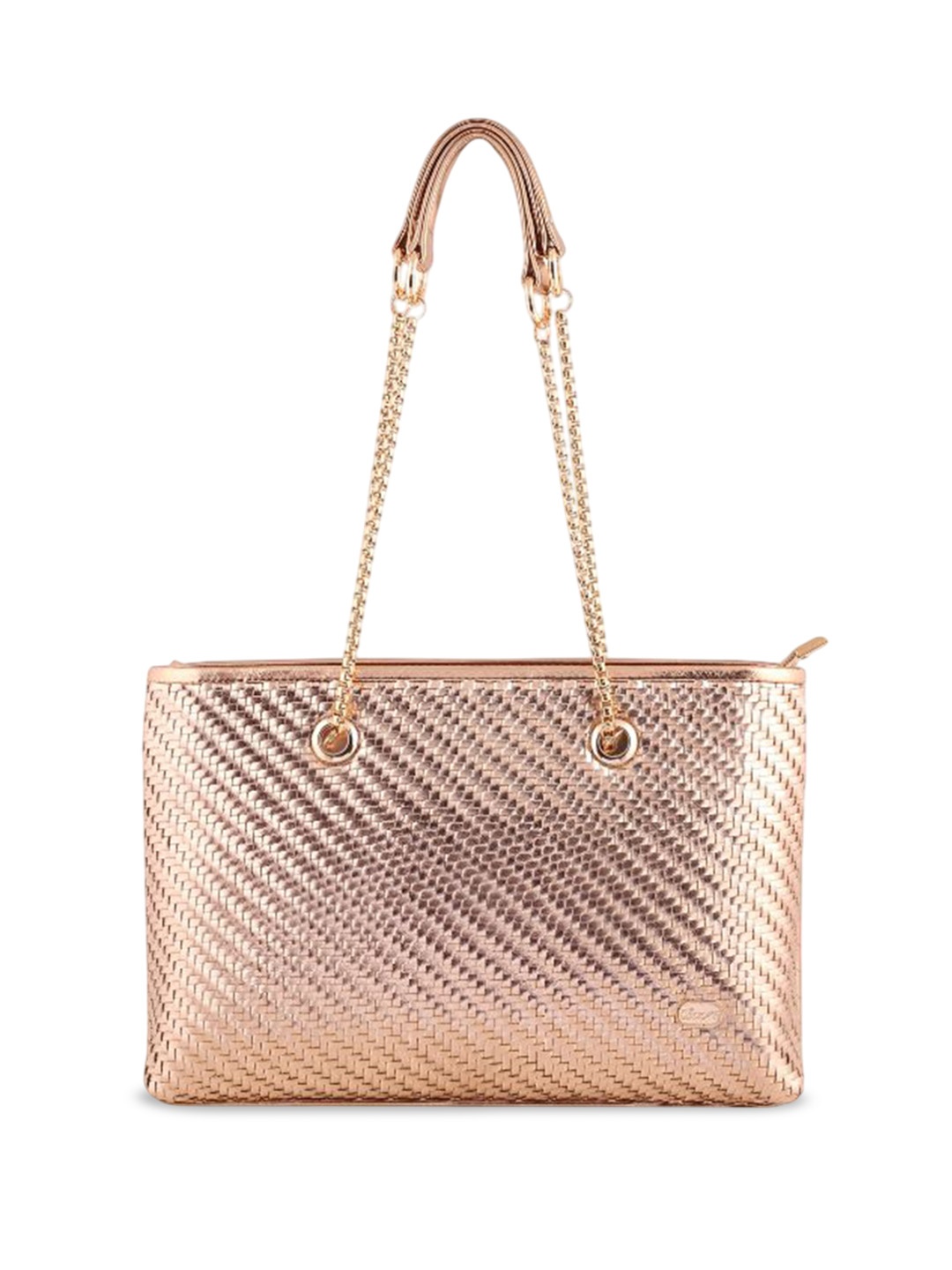 

Cheemo Textured PU Structured Shoulder Bag, Gold