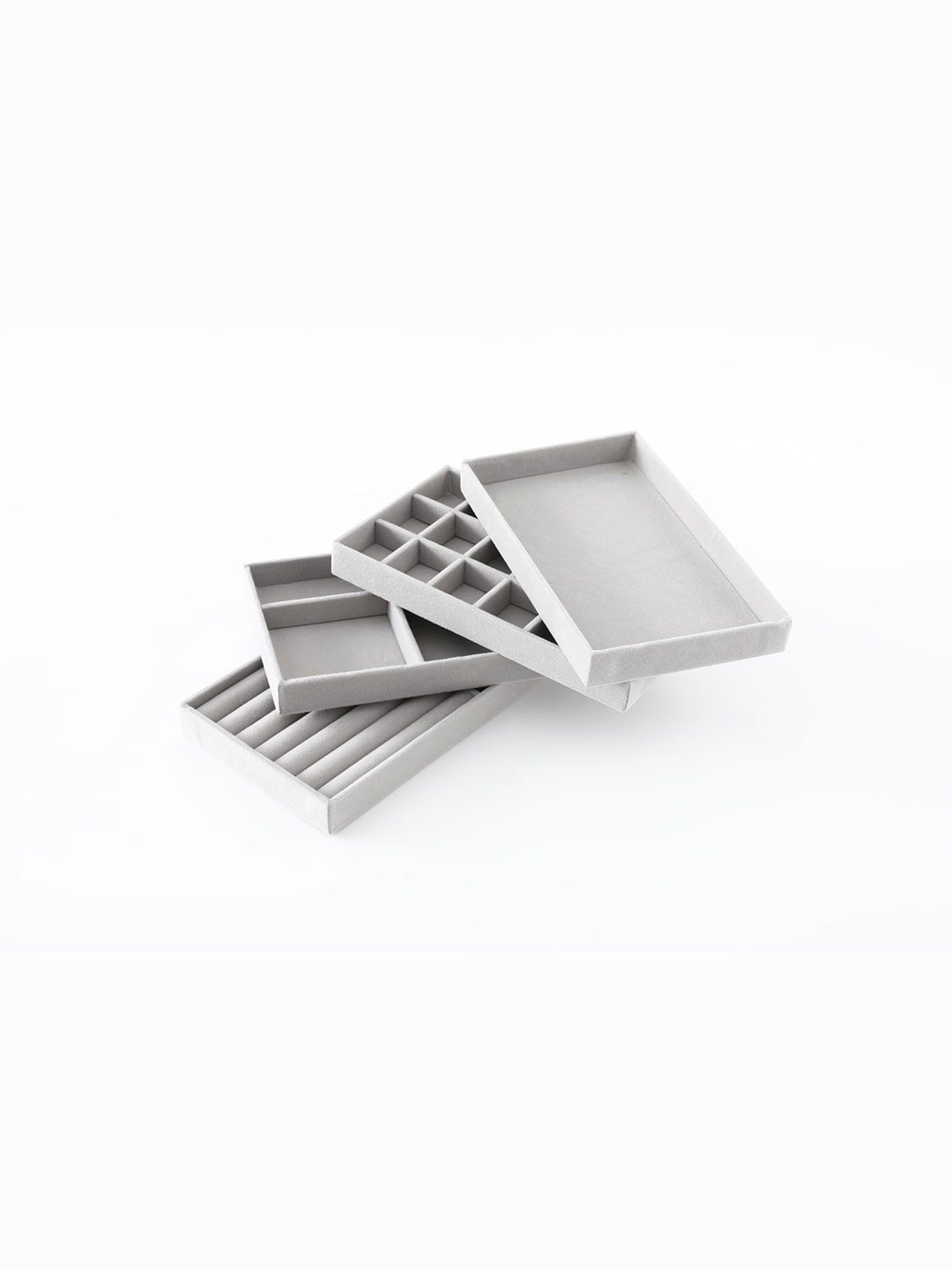 

Kuber Industries Grey Set of 4 Regular Jewellery Organiser Organisers