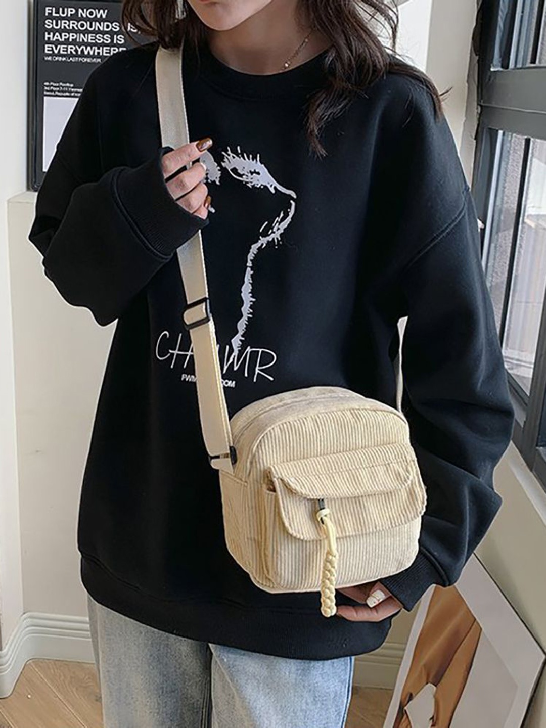 

StyleCast x Revolte Bowling Sling Bag, Off white