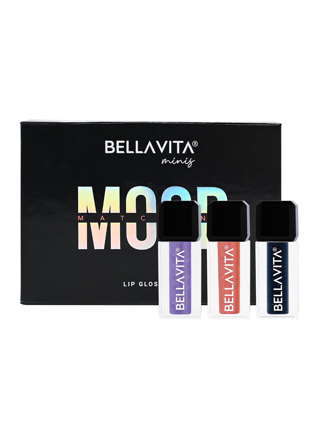 

Bella Vita Organic Set Of 3 Matching Mood Mini Lip Gloss 2ml Each, Lavender