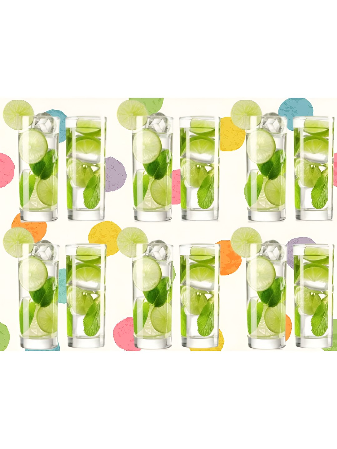 

SOMIL Transparent 12 Pieces Dishwasher Safe Water Glasses 300 ml